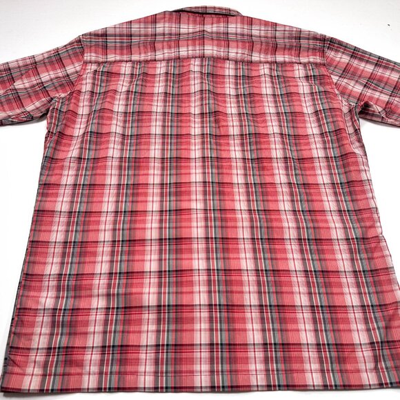 Kuhl Eluxor Shirt Men’s XXL Red Plaid Metal Button Outdoor Hiking Short Sleeve - Picture 4 of 4